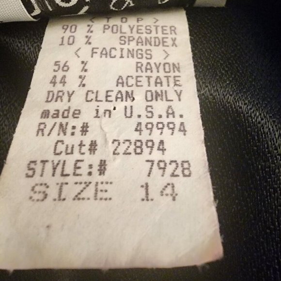 R&M Richards Karen Kwong Vintage Black Velvet Multi-Color Sparkle Tunic Size 14 - Picture 10 of 11